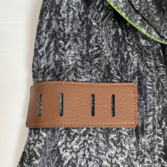 Patagonia Heathered Gray Lime Green Kids Youth Backpack One Size - Picture 3 of 7